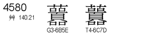 U+4580